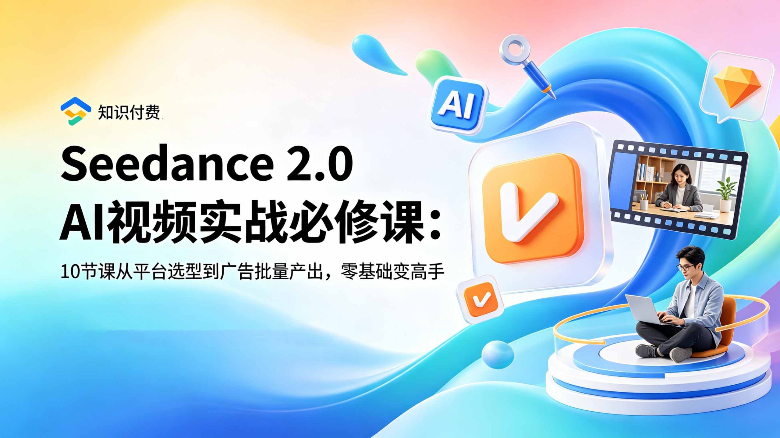 Seedance 2.0 AI视频实战必修课:10节课从平台选型到广告批量产出,零基础变高手-心语项目网