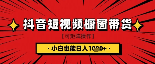 抖音短视频食品橱窗带货，小白轻松上手日入1k+【揭秘】-心语项目网