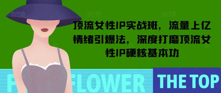 顶流女性IP实战班，流量上亿情绪引爆法，深度打磨顶流女性IP硬核基本功-心语项目网