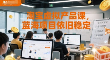淘宝虚拟产品课，蓝海项目依旧稳定-心语项目网