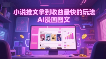小说推文拿到收益最快的玩法，AI漫画图文-心语项目网