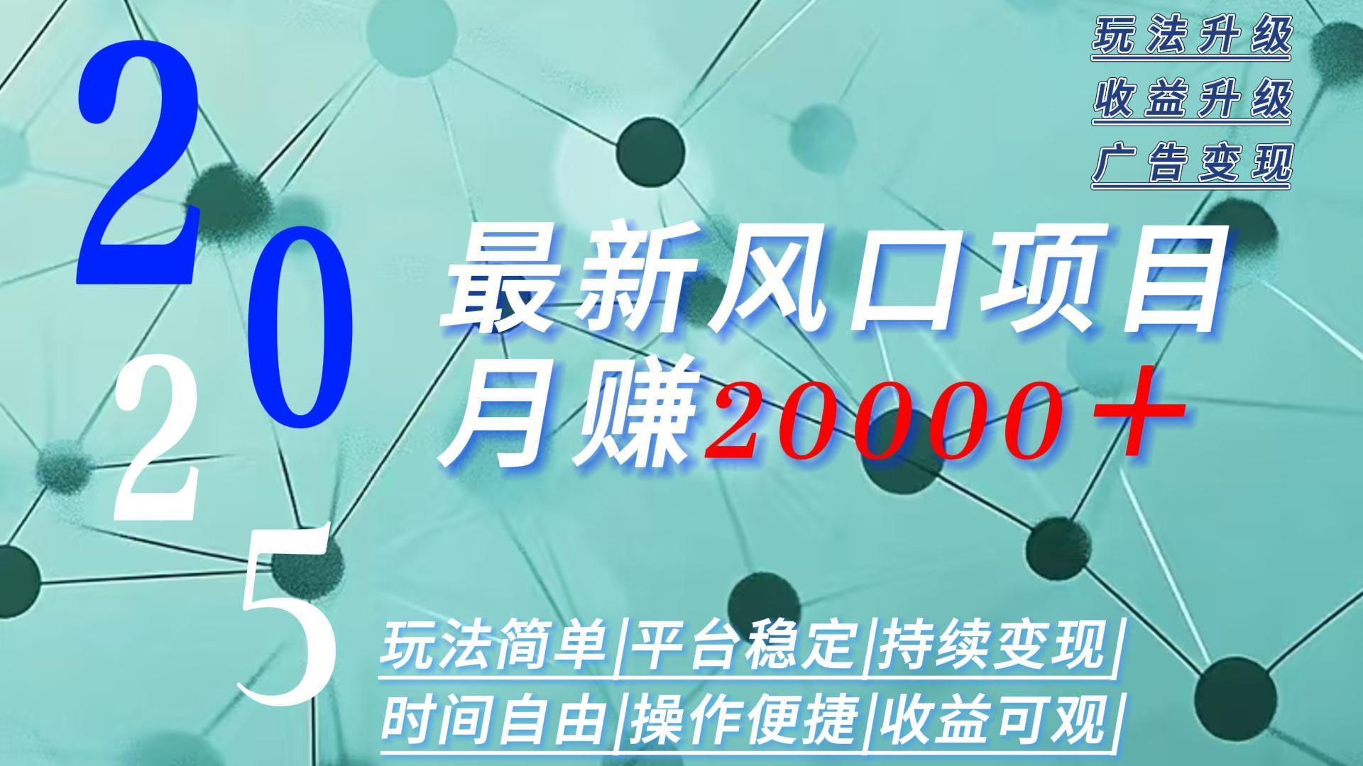 2025广告赛道新风口-月赚2W＋玩法简单，时间自由-心语项目网