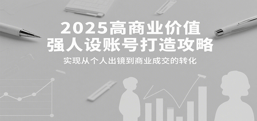 2025高商业价值强人设账号打造攻略，实现从个人出镜到商业成交的转化-心语项目网