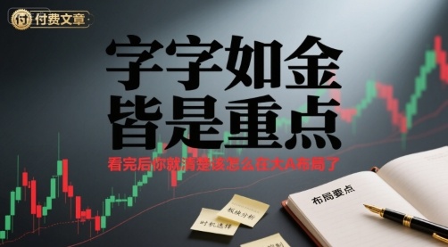 付费文章：字字如金 皆是重点， 看完后 你就清楚该怎么在大A布局了-心语项目网