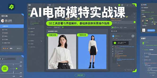AI电商模特实战课，SD工具部署与界面解析，基础换装换背景操作指南-心语项目网