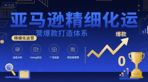 亚马逊精细化运营爆款打造体系，视频课+全套资料文档-心语项目网