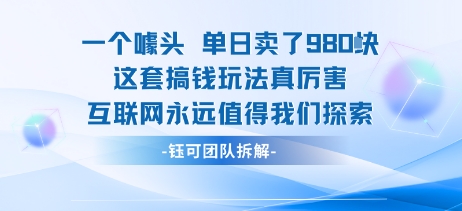 一个噱头单日卖了980米 这套搞钱玩法真厉害 互联网永远值得我们探索-心语项目网