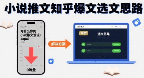 为什么你的小说推文没流量？小说推文知乎爆文选文思路-心语项目网