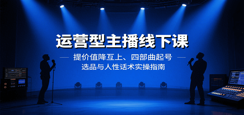运营型主播线下课：提价值降互上、四部曲起号、选品与人性话术实操指南-心语项目网