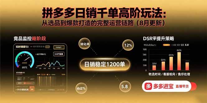 拼多多日销千单高阶玩法：从选品到爆款打造的完整运营链路(8月更新-心语项目网