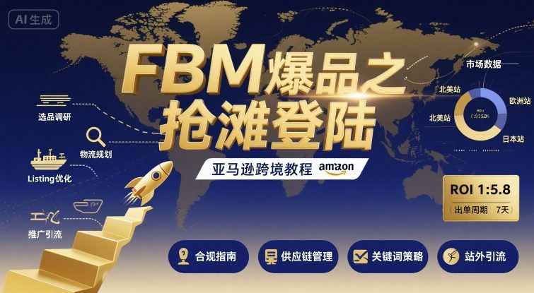 FBM爆品之抢滩登陆-亚马逊跨境教程-心语项目网