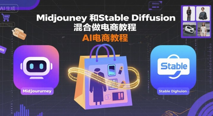 Midjourney和Stable Diffusion混合做电商教程-ai电商教程-心语项目网