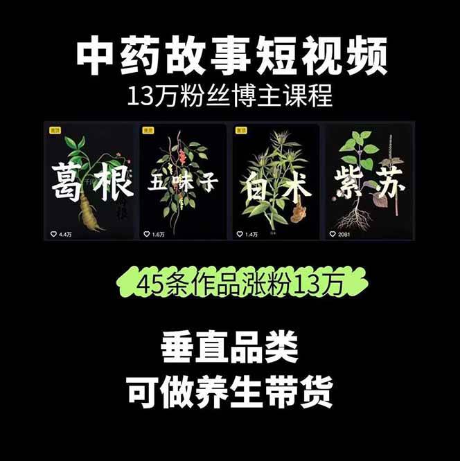 图片[2]-中药文化赛道：溯源故事开发，AI工具实战，平台运营，全方位解锁中医流量变现新路径-心语项目网