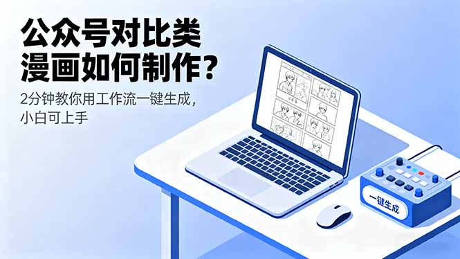 公众号对比类漫画如何制作？2分钟教你用工作流一键生成，小白可上手-心语项目网