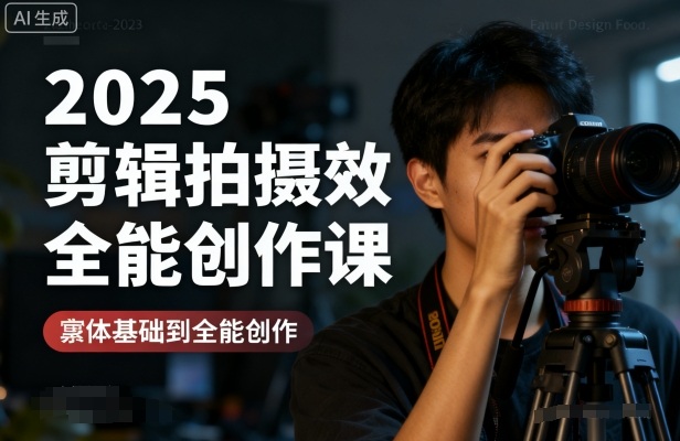 2025剪辑拍摄特效全能创作课，零基础到全能创作-心语项目网
