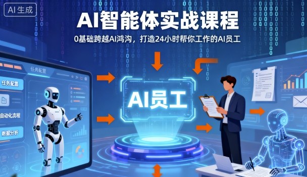 Ai智能体实战课程，0基础跨越Ai鸿沟，打造24小时帮你工作的Ai员工，打破常规，以实战定义Ai-心语项目网