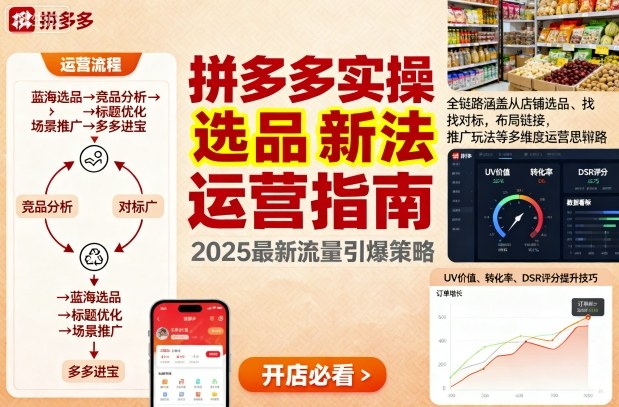 王校长9月12拼多多实操新玩法，全链路涵盖从店铺选品、找对标，布局链接，推广玩法等多维度运营思路-心语项目网