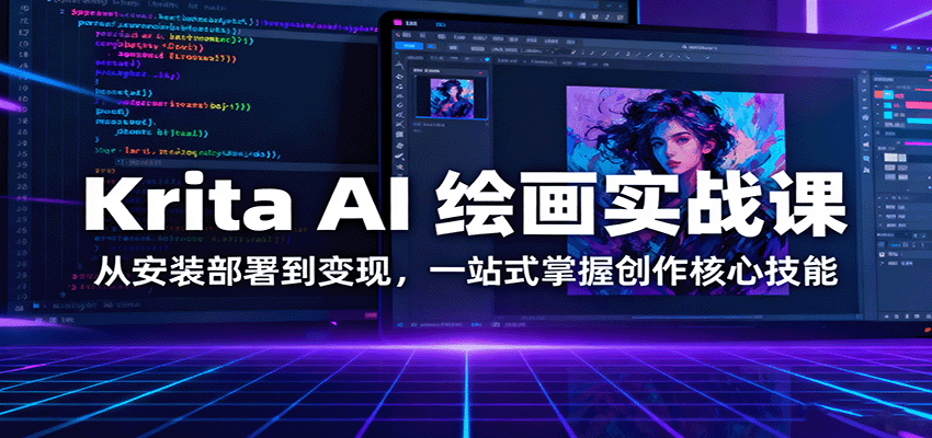Krita AI 绘画实战课：从安装部署到变现，一站式掌握创作核心技能-心语项目网