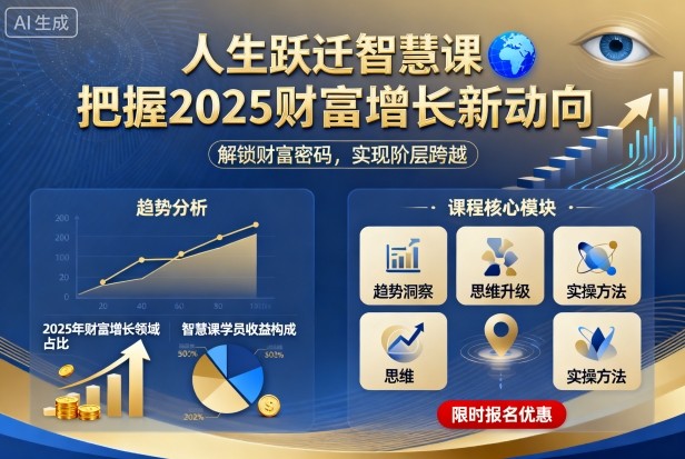 人生跃迁智慧课，把据2025财富增长新动向-心语项目网