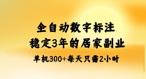 全自动数字标注，稳定3年的蓝海项目，居家也能矩阵开干的副业，单机日入3张+【揭秘】-心语项目网
