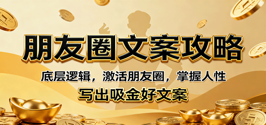 朋友圈文案攻略：底层逻辑，激活朋友圈，掌握人性，写出吸金好文案-心语项目网