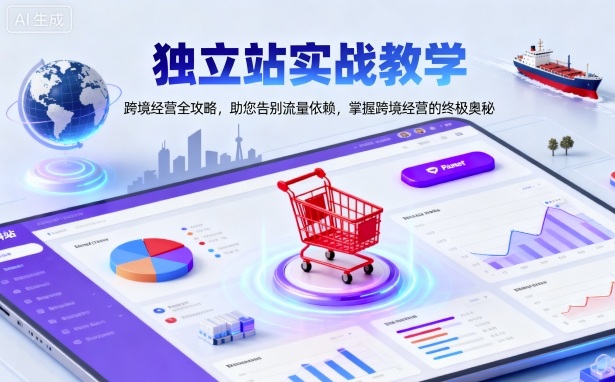 独立站实战教学，跨境经营全攻略，助您告别流量依赖，掌握跨境经营的终极奥-心语项目网