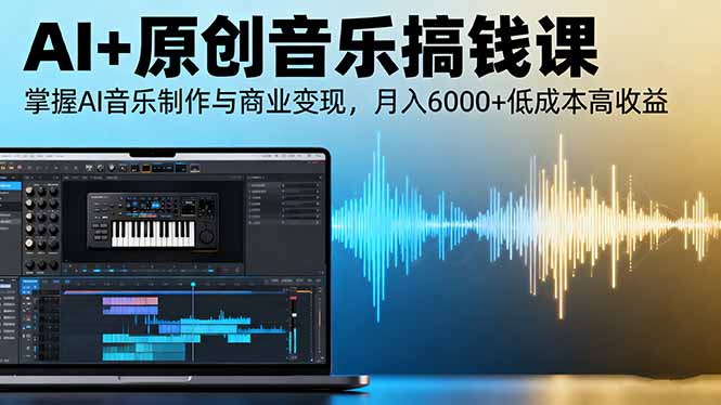 AI+原创音乐搞钱课：掌握AI音乐制作与商业变现，月入6000+低成本高收益-心语项目网