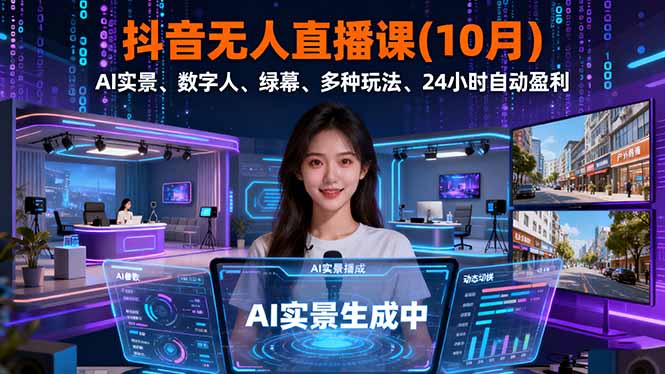 抖音无人直播课(10月-心语项目网