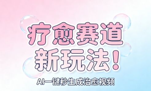AI+疗愈+一键生成，一分钟一条素材，每天想要多少素材就多少素材，矩阵做，月入1W-心语项目网