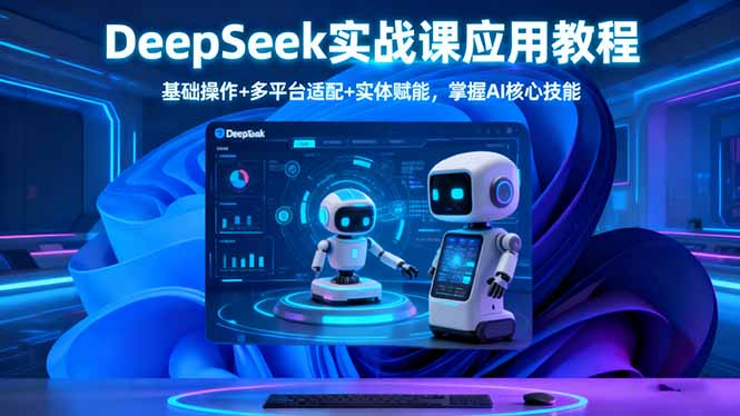 DeepSeek实战课应用教程、基础操作+多平台适配+实体赋能，掌握AI核心技能-心语项目网