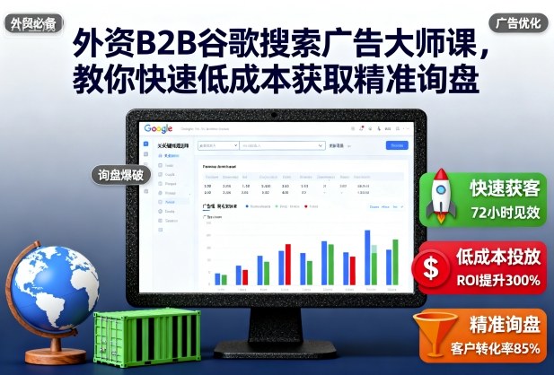 外资B2B谷歌搜索广告大师课，教你快速低成本获取精准询盘-心语项目网