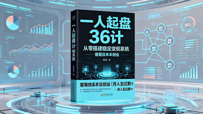 一人起盘36计：从零搭建稳定变现系统，实现低成本创业，月入五位数+-心语项目网