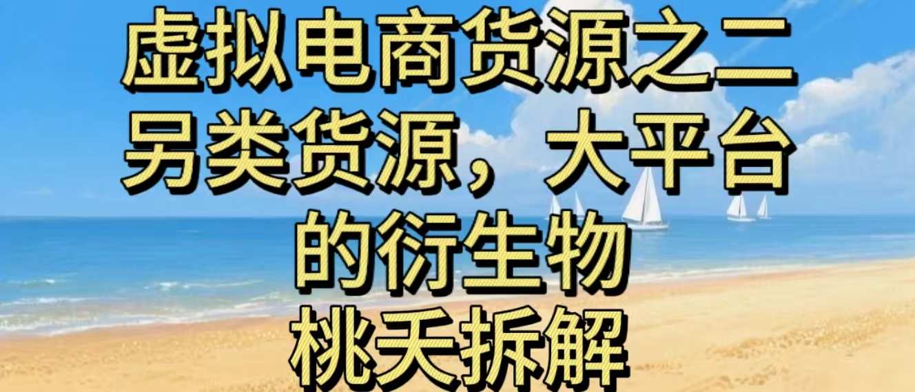 虚拟电商之二—另类的货源，大平台的衍生物-心语项目网
