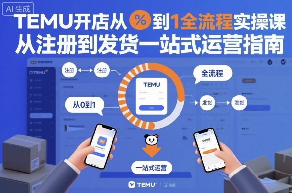 TEMU开店从0到1全流程实操课，从注册到发货一站式运营指南-心语项目网