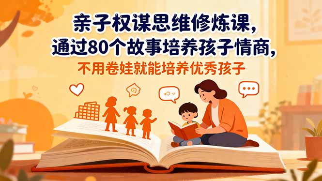 亲子权谋思维修炼课，通过80个故事培养孩子情商,不用卷娃就能培养优秀孩子-心语项目网