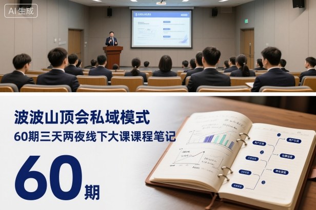 波波山顶会私域模式60期三天两夜线下大课课程笔记(文档)-心语项目网