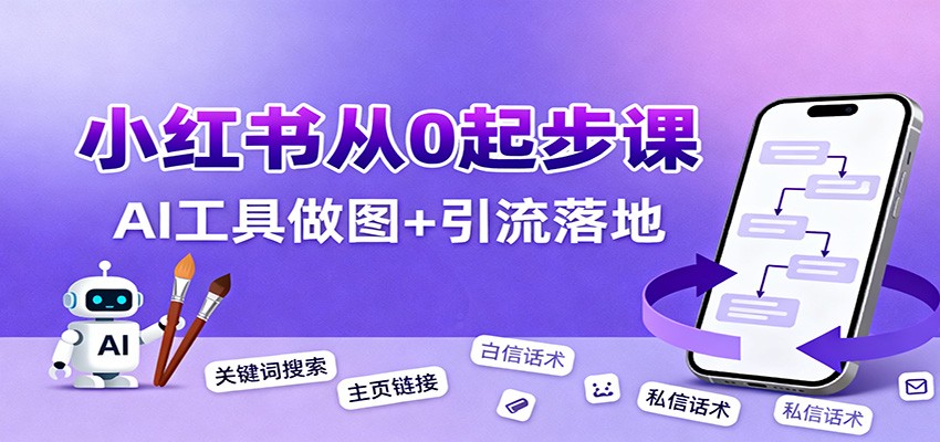 小红书引流从0起步,养号、内容发布、运营、AI工具做图,引流落地-心语项目网