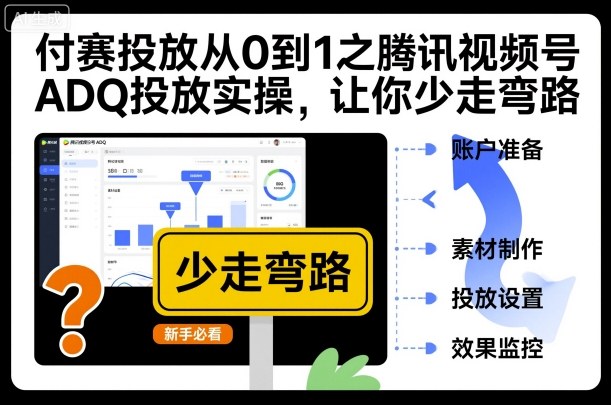 付赛投放从0到1之腾讯视频号ADQ投放实操，让你少走弯路-心语项目网