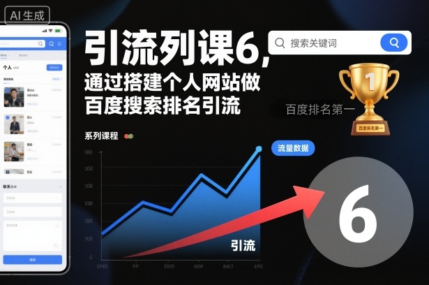 引流系列课6，通过搭建个人网站做百度搜索排名引流-心语项目网