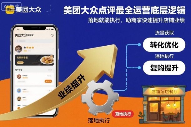 美团大众点评最全运营底层逻辑，落地就能执行，助商家快速提升店铺业绩-心语项目网