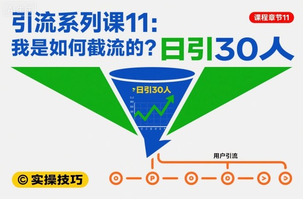 引流系列课11：我是如何截流的？日引30人【文档】-心语项目网