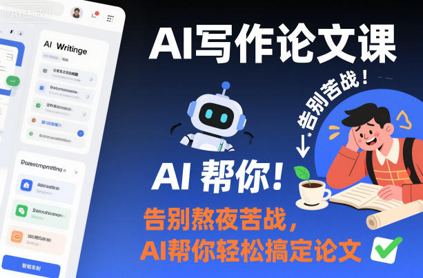 AI写作论文课，告别熬夜苦战，AI帮你轻松搞定论文-心语项目网