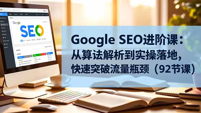Google SEO进阶课：从算法解析到实操落地，快速突破流量瓶颈(92节课-心语项目网