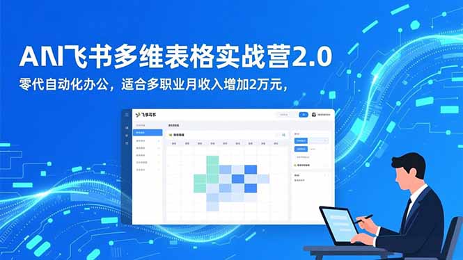 AI+飞书多维表格实战营2.0：零代码自动化办公，适合多职业月收入增加2万元-心语项目网
