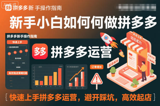 新手小白如何做拼多多，快速上手拼多多运营，避开踩坑，高效起店-心语项目网