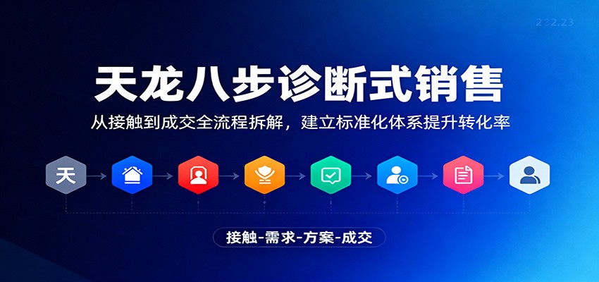 天龙八步诊断式销售，从接触到成交全流程拆解，建立标准化体系提升转化率-心语项目网