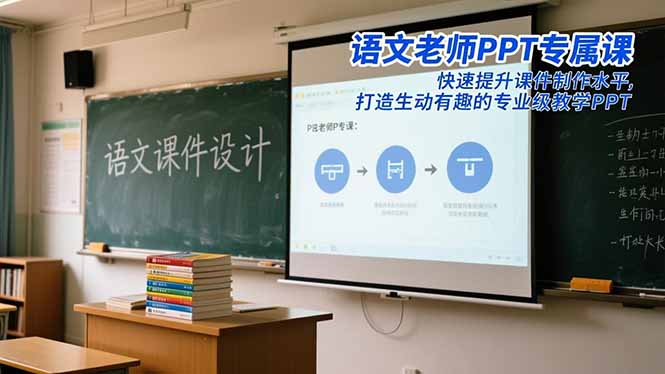语文老师PPT专属课：快速提升课件制作水平，打造生动有趣的专业级教学PPT-心语项目网