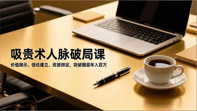 吸贵术人脉破局课，价值展示、信任建立、资源绑定，突破圈层年入百万-心语项目网