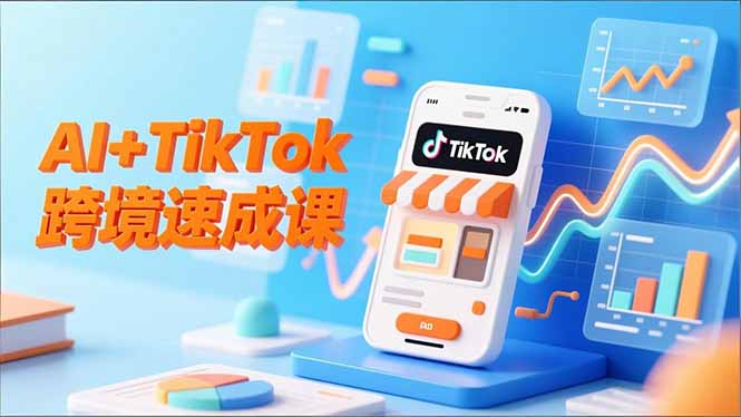 AI+TikTok跨境速成课，智能翻译、店铺定位、流程拆解，7天高效上线运营-心语项目网