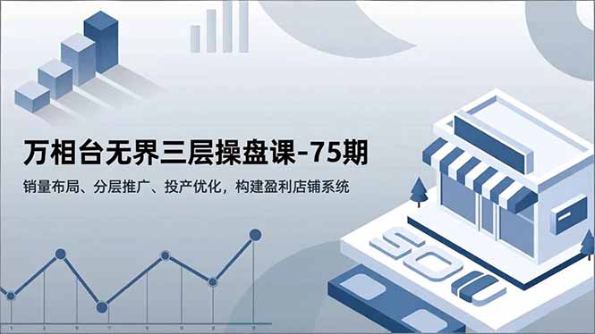 万相台无界三层操盘课-75期，销量布局、分层推广、投产优化，构建盈利店铺系统-心语项目网